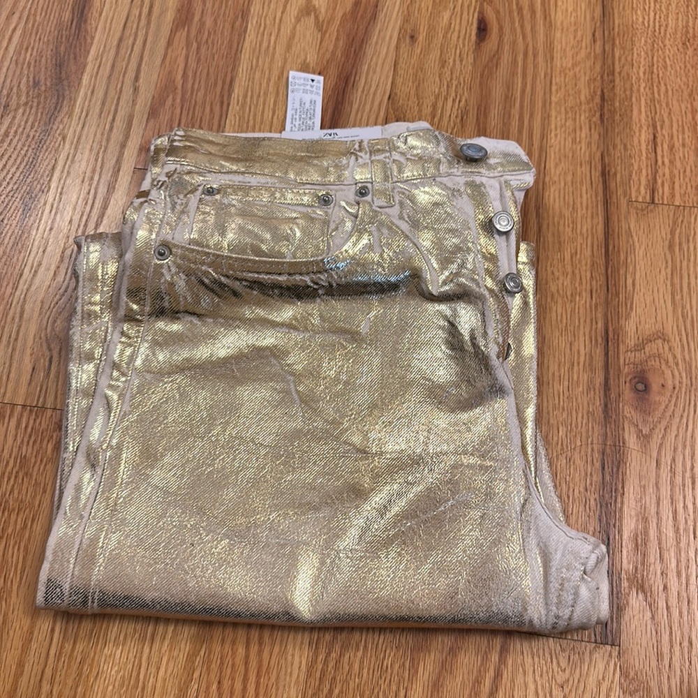 Zara Metallic jeans